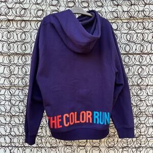 The Color Run Purple Full Zip Hoodie Sweatshirt XL